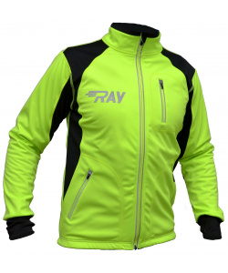 Куртка разминочная RAY WS модель STAR (UNI) лимонный/чёрный лимонный шов