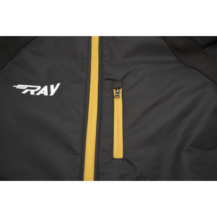Куртка утеплённая разминочная RAY модель ACTIVE (UNI) коричневая молния фото 4