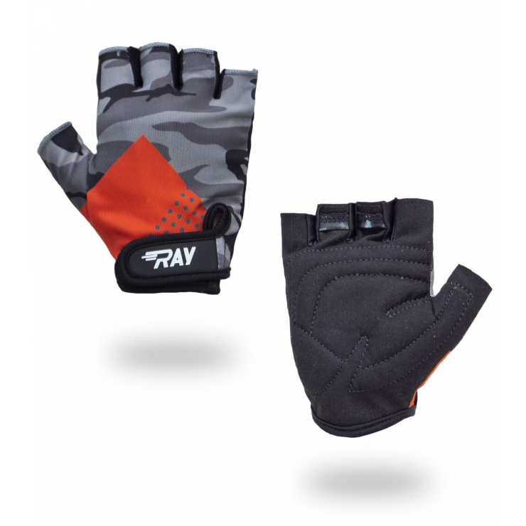 Велосипедные перчатки с короткими пальцами черный/красный фото 1