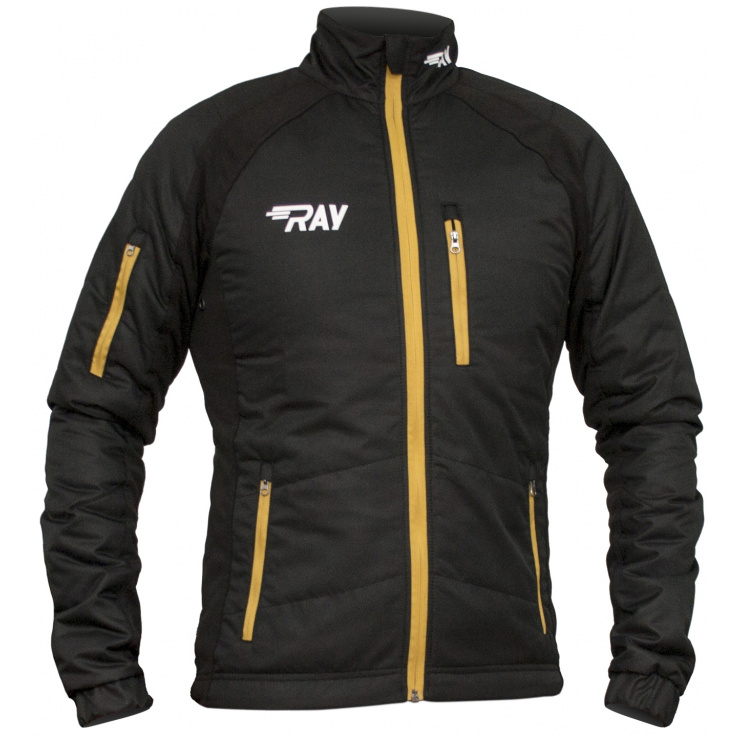 Куртка утеплённая разминочная RAY модель ACTIVE (UNI) коричневая молния фото 2