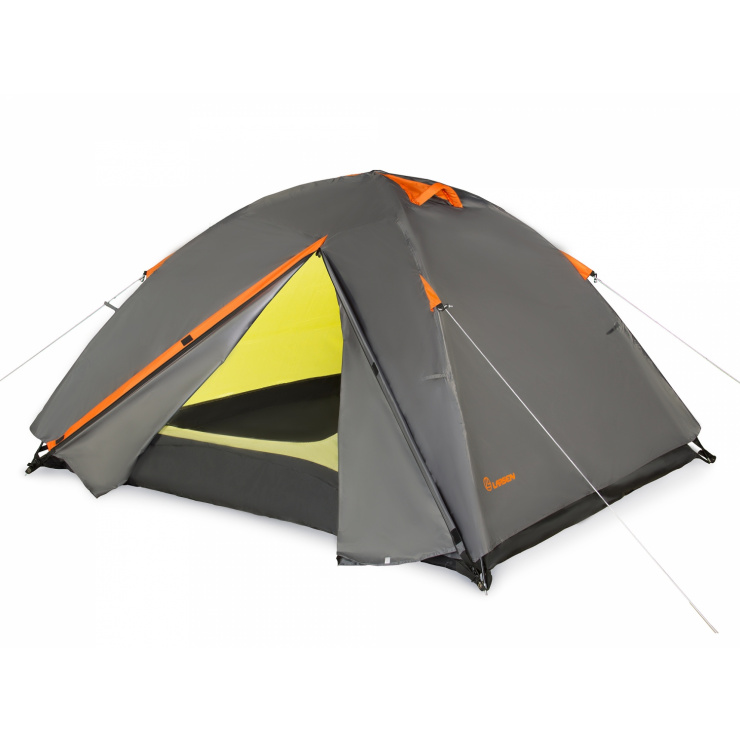 Палатка LARSEN A3 QUEST, 3-х местная, серый/оранжевый фото 1