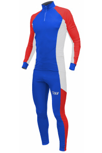 Комбинезон лыжный гоночный RAY модель RACE (UNI) синий/красный/белый