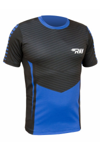 Футболка RAY (Men) принт body line чёрный/синий