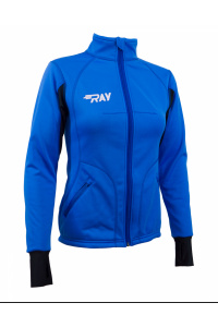 Куртка разминочная RAY WS модель STAR (Woman) синий/черный синяя молния