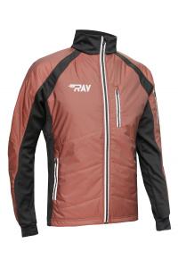Куртка утеплённая туристическая  RAY  WS модель OUTDOOR (UNI) кирпич/чёрный, с/о