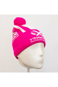 Шапка RAY вязаная лыжный марафон, розовый