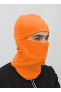 Маска ветрозащитная (шлем) флис цветной оранжевый