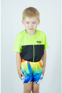 Футболка RAY (Kids) принт линия неон/зеленый