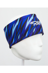 Повязка трикотажная принт RAY зигзаг синий