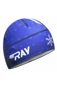 Шапочка RAY модель RACE материал термо-бифлекс снежинка синий, принт