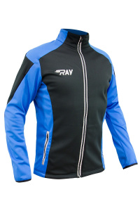 Куртка разминочная RAY WS модель RACE (UNI) черный/синий