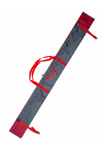 Чехол для лыж RAY облегченный на молнии серый/красный