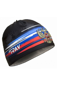 Шапочка RAY модель RACE материал термо-бифлекс черный, принт