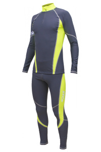 Комбинезон лыжный гоночный RAY модель STAR (UNI) серый/лимон неон 