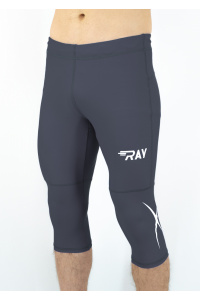 Тайтсы удлиненные беговые компрессионные RAY (UNI) серый