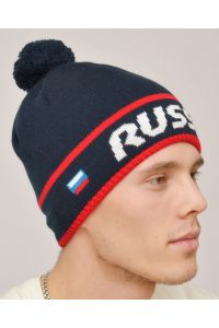 Шапочка RAY вязанная Рэйс Россия, темно-синий