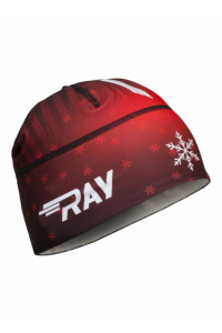 Шапочка RAY модель RACE материал термо-бифлекс снежинка красный, принт