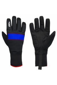 Перчатки RAY RY-06-802 Black/Blue/Red (чёрный/голубой/красный)