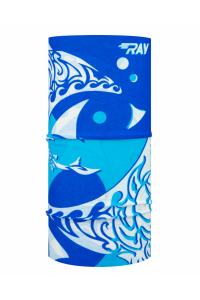 Труба-маска RAY принт  синий/голубой