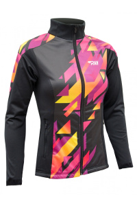 Куртка разминочная RAY WS модель PRO RACE (Woman) принт Призма черный/фиолетовый