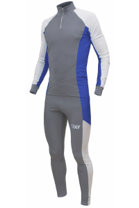 Комбинезон лыжный гоночный RAY модель RACE (UNI) серый/белый/синий