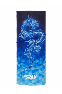Труба-маска RAY принт DRAGON голубой