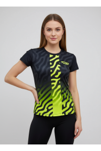 Футболка RAY (Woman) принт тигр лимон/неон