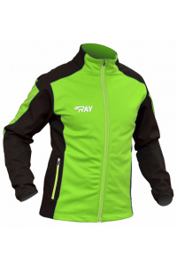 Куртка разминочная RAY WS модель RACE (UNI) салатовый/черный 