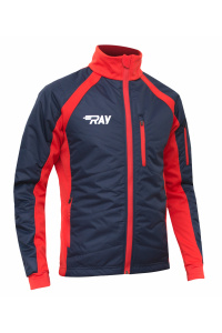 Куртка утеплённая туристическая  RAY  WS модель OUTDOOR (UNI) темно синий/красный 