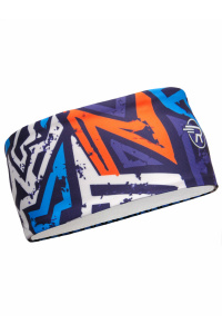 Повязка трикотажная принт RAY оранжевый/голубой круглый лого