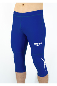 Тайтсы удлиненные беговые компрессионные RAY (UNI) синий