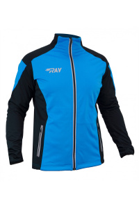 Куртка разминочная RAY WS модель RACE (UNI) голубой/черный 