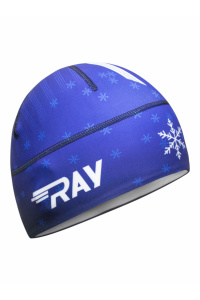 Шапочка RAY модель RACE материал термо-бифлекс снежинка синий, принт