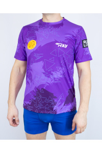 Футболка RAY (Men) принт, фиолетовый