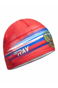 Шапочка RAY модель RACE материал термо-бифлекс, красный, принт
