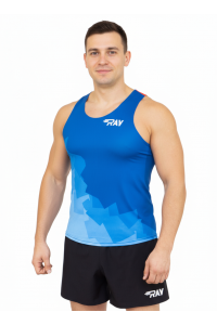 Майка спортивная RAY (Men) принт "Ice-blue"