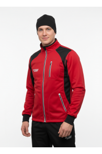 Куртка разминочная RAY WS модель STAR (UNI) красный/черный красный шов