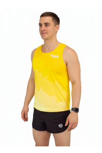 Майка спортивная RAY (Men) принт "Ice-yellow"