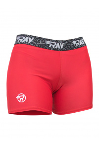 Шорты RAY компрессионные  (Women) красный, резинка черная бренд