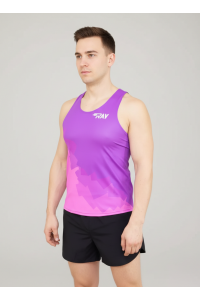 Майка спортивная RAY (Men) принт "Ice-purple"