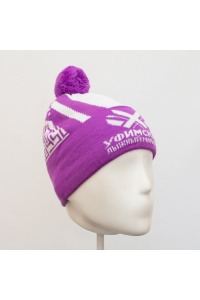 Шапка RAY вязаная лыжный марафон, фиолетовый