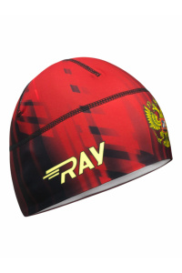 Шапочка RAY модель RACE материал термо-бифлекс, FLAME бордовый, принт 