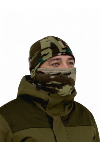 Маска ветрозащитная (шлем) флис цветной камуфляж