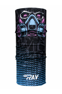 Труба-маска RAY принт RESPIRATOR голубой