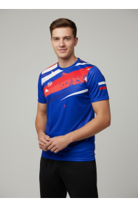 Футболка RAY (Men) принт RUS синий