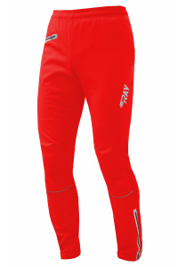 Брюки беговые RAY WS модель RACE  (MAN) красный, с кантом