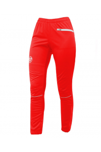 Брюки беговые RAY WS WINTER (Women) красный, с кантом