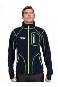 Куртка разминочная RAY WS модель STAR (UNI) темно-синий/черный лимонный шов