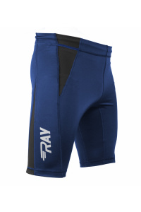 Тайтсы беговые компрессионные RAY (UNI) синий/черный