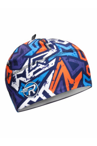 Шапочка RAY модель RACE материал термо-бифлекс оранжевый/голубой